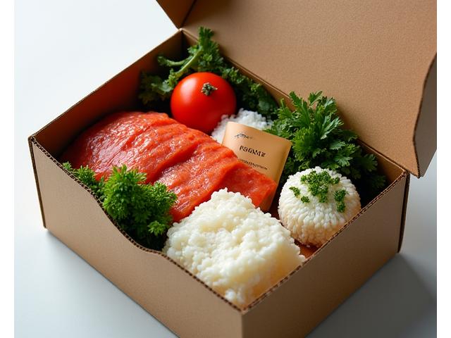 季節の新鮮な食材が美しく詰められたミールキットの箱